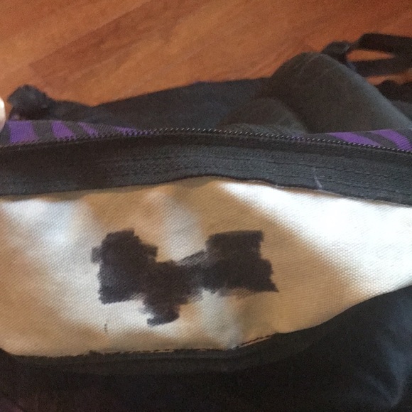 Jansport Purple, Black & Blue Print Backpack - Picture 5 of 6